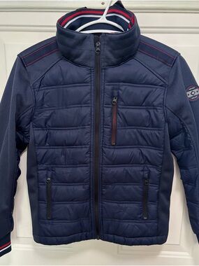 Point Zero D.R.Y. Edition Hybrid Jacket Hidden Hood Men’s Medium Navy